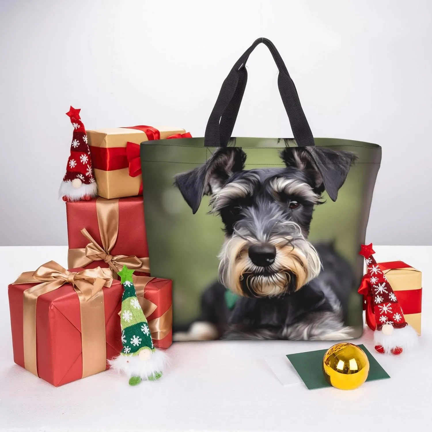 Adorable Schnauzer Print Fashion Tote Bag,Travel Handbag For Women, Hobo Bags, Work Shoulder Bags Crossbody Bag
