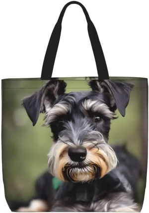 Adorable Schnauzer Print Fashion Tote Bag,Travel Handbag For Women, Hobo Bags, Work Shoulder Bags Crossbody Bag