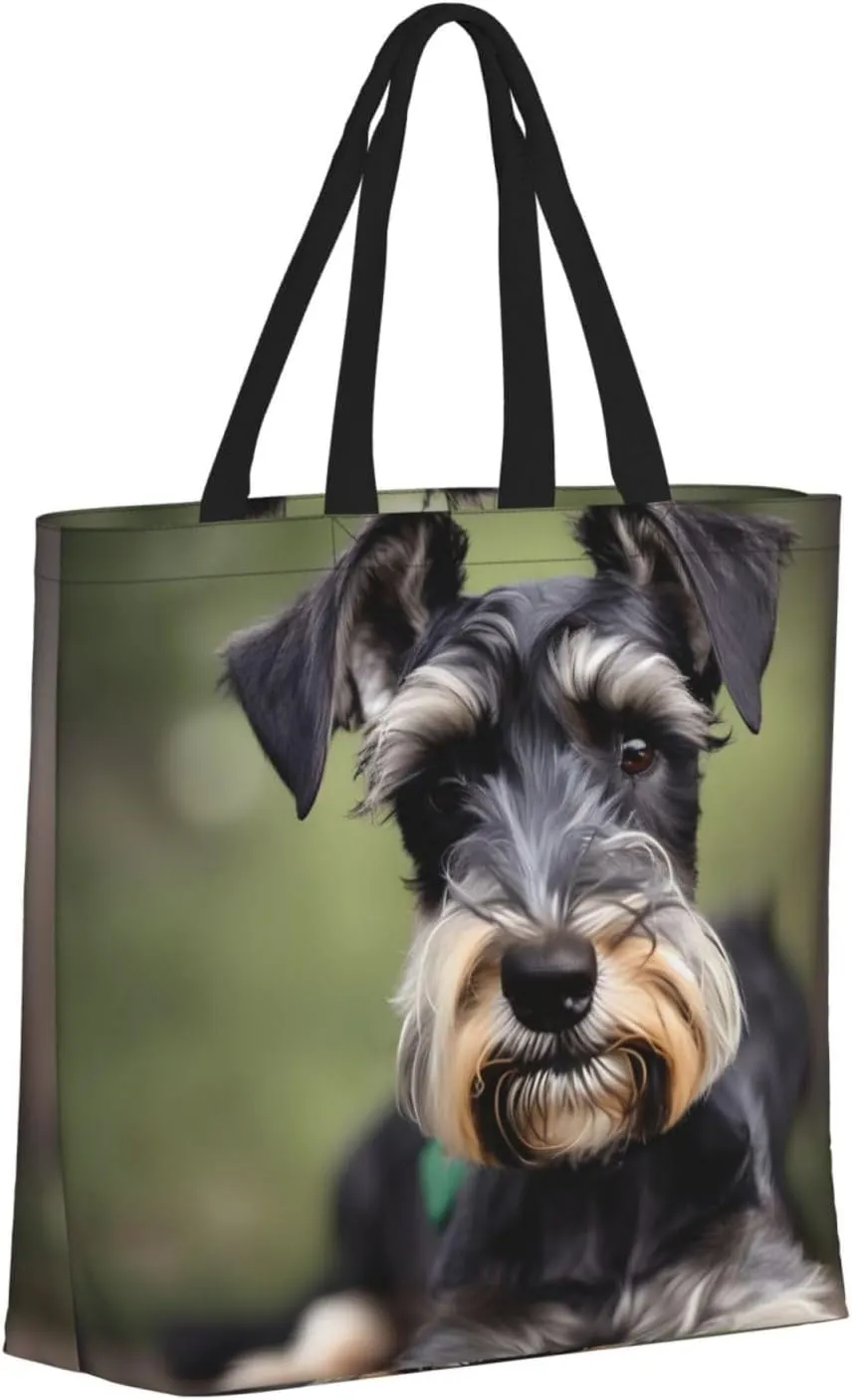 Adorable Schnauzer Print Fashion Tote Bag,Travel Handbag For Women, Hobo Bags, Work Shoulder Bags Crossbody Bag