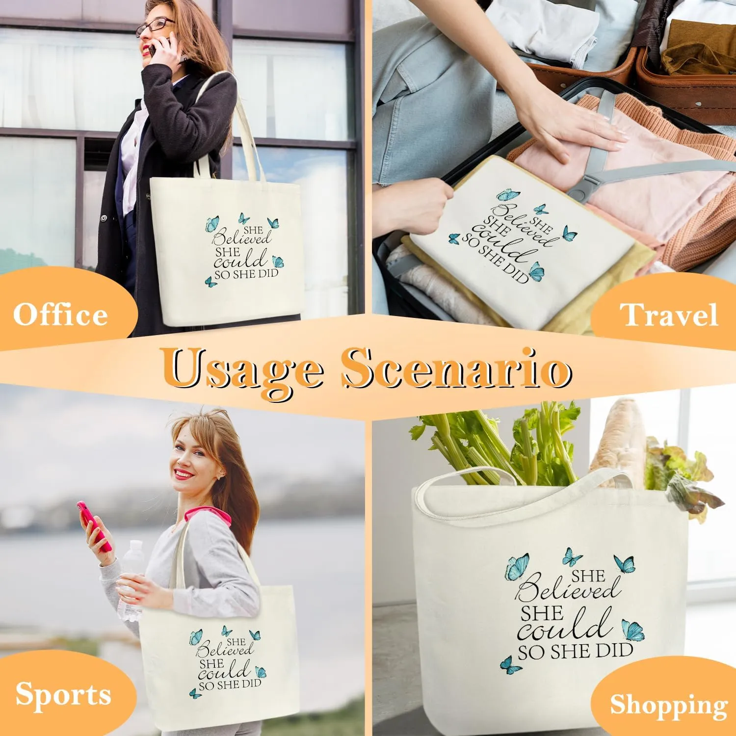 Aesthetic Canvas Tote Bag for Women Gift - Inspirational
