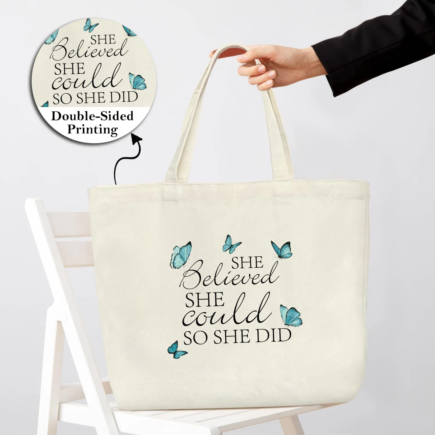 Aesthetic Canvas Tote Bag for Women Gift - Inspirational