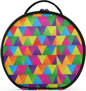 ALAZA Abstract Triangles Rainbow Makeup Bag Travel Cosmetic Bag Large Toiletry Organizer