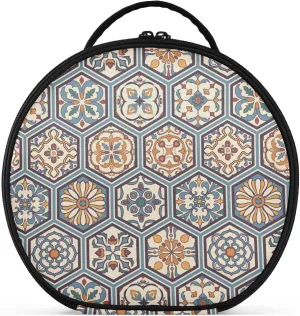 ALAZA Beautiful Mega Patchwork Pattern Makeup Bag Travel Cosmetic Bag Large Toiletry Organizer