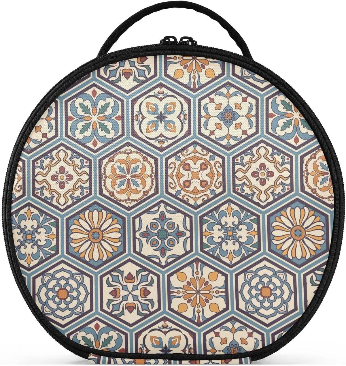 ALAZA Beautiful Mega Patchwork Pattern Makeup Bag Travel Cosmetic Bag Large Toiletry Organizer