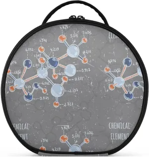 ALAZA Science Chemistry Laboratory with Grunge Travel Makeup Train Case Makeup Cosmetic Case with Adjustable Dividers