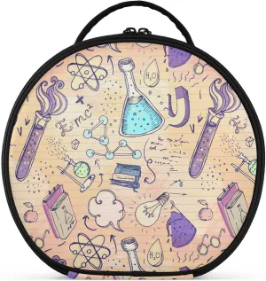 ALAZA Science Lab Objects Biology Geology Alchemy Chemistry Makeup Bag Travel Cosmetic Bag Large Toiletry Organizer