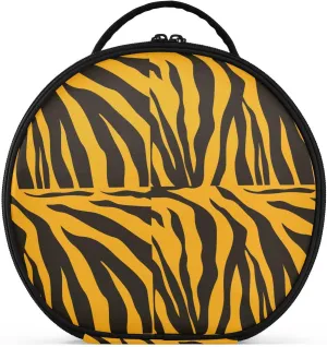 ALAZA Tiger Stripe Animal Skin Travel Makeup Train Case Makeup Cosmetic Case with Adjustable Dividers