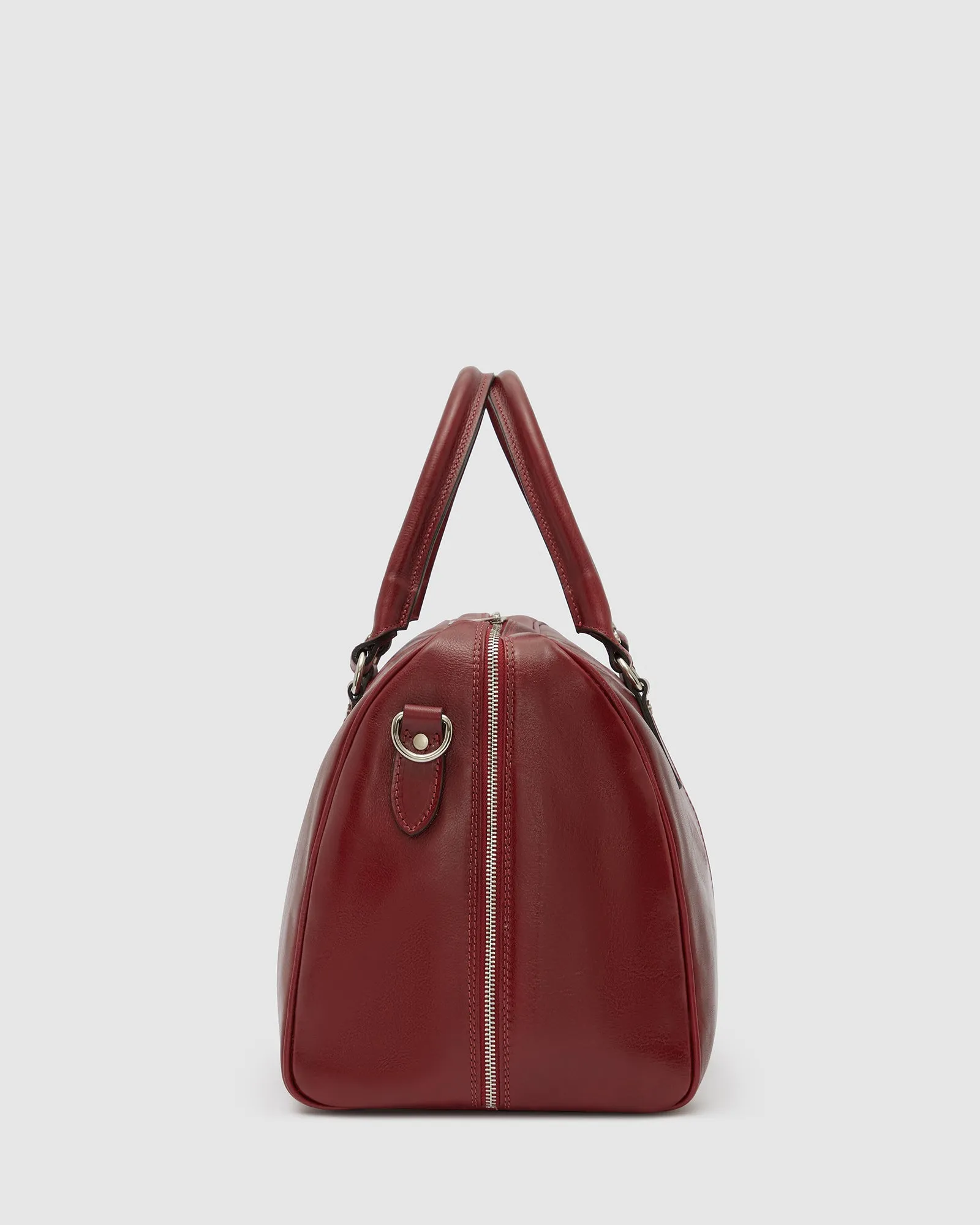 Albertis Piccolo Red Leather Duffle Bag