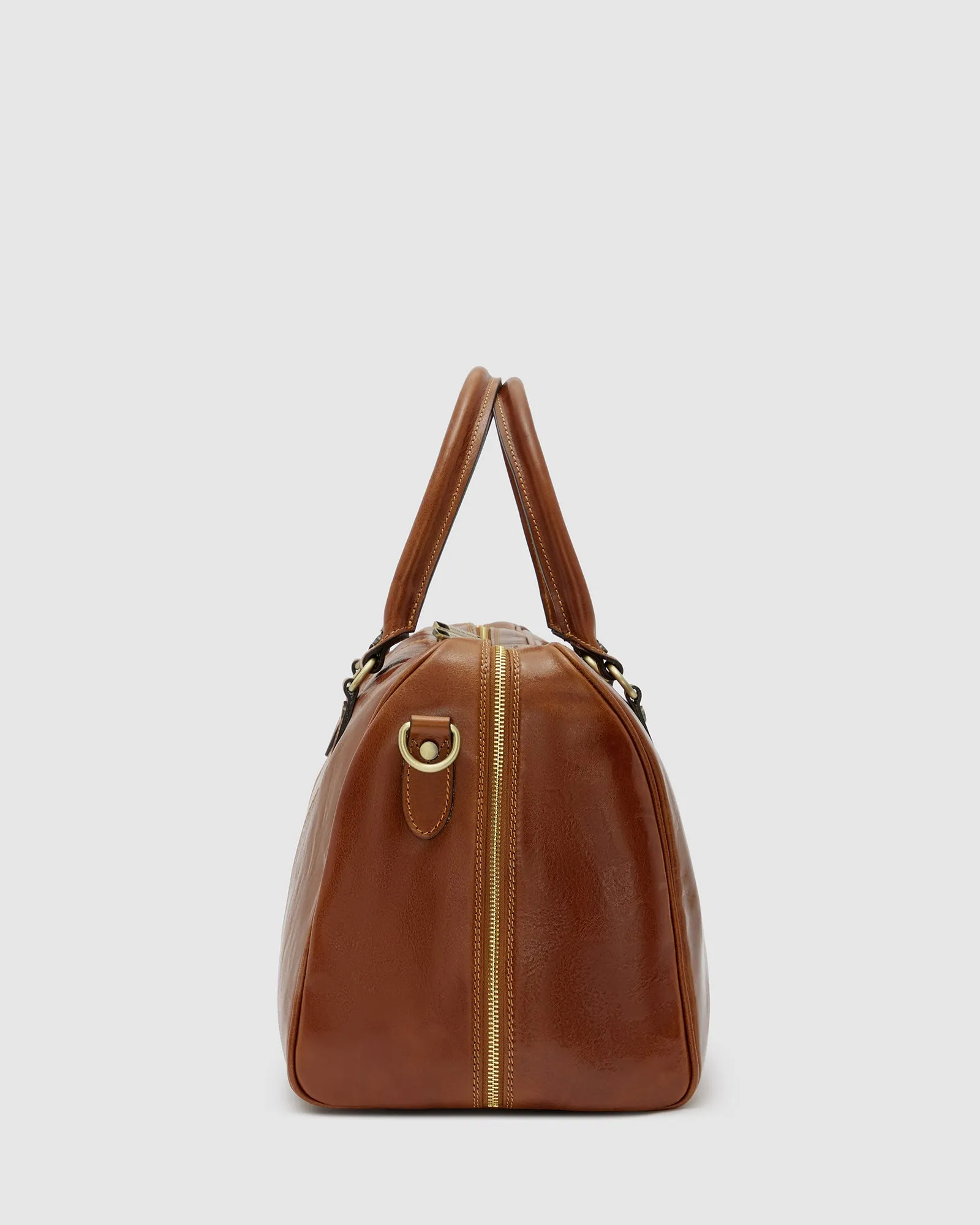 Albertis Piccolo Tan Leather Duffle Bag
