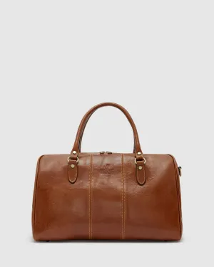 Albertis Piccolo Tan Leather Duffle Bag