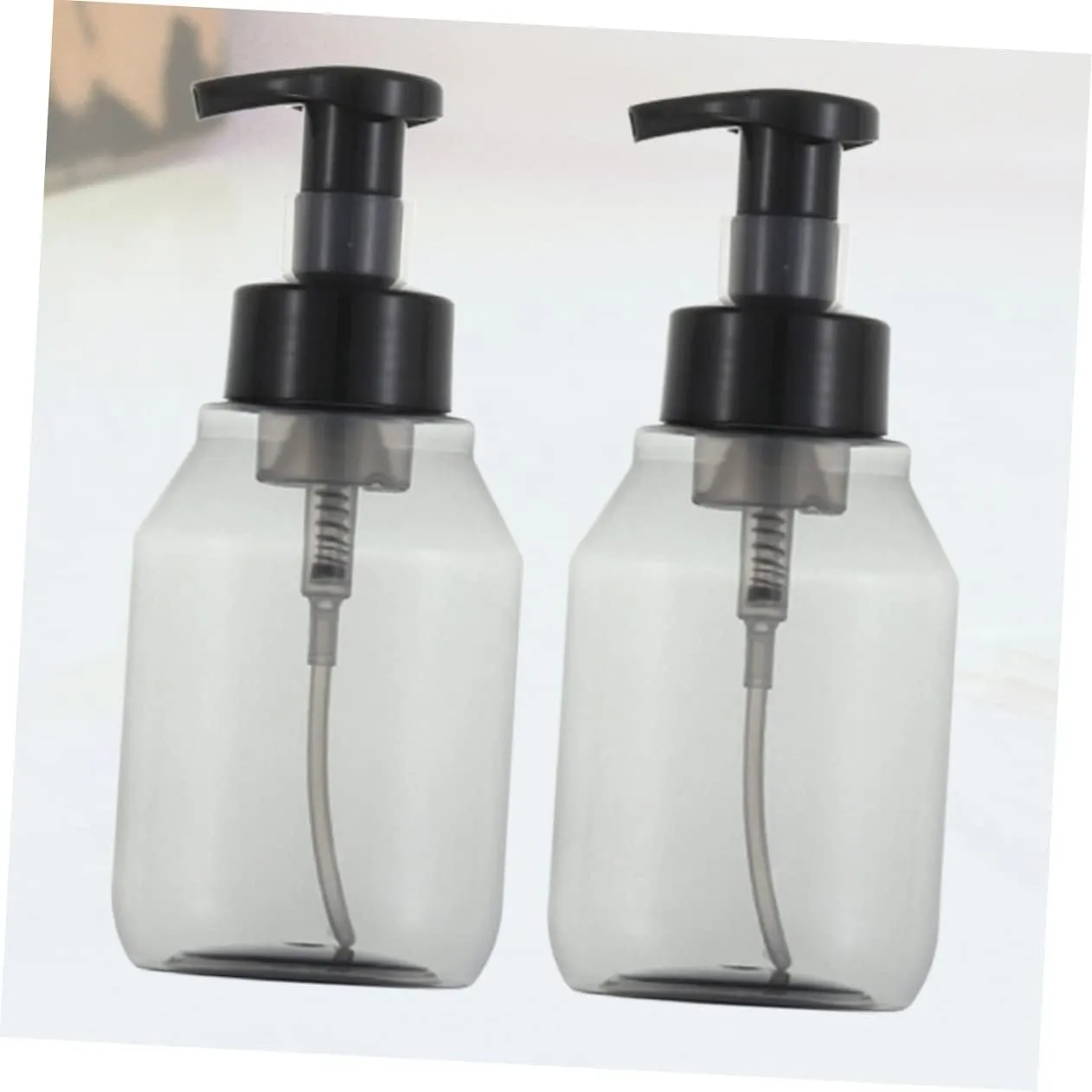 Alipis 3sets 2pcs Pump Foaming Bottle Transparent Black Makeup Press Bottles for Women for Shampoo Conditioner Body Wash Travel Friendly Leak Flexible Containers 2pcs*3
