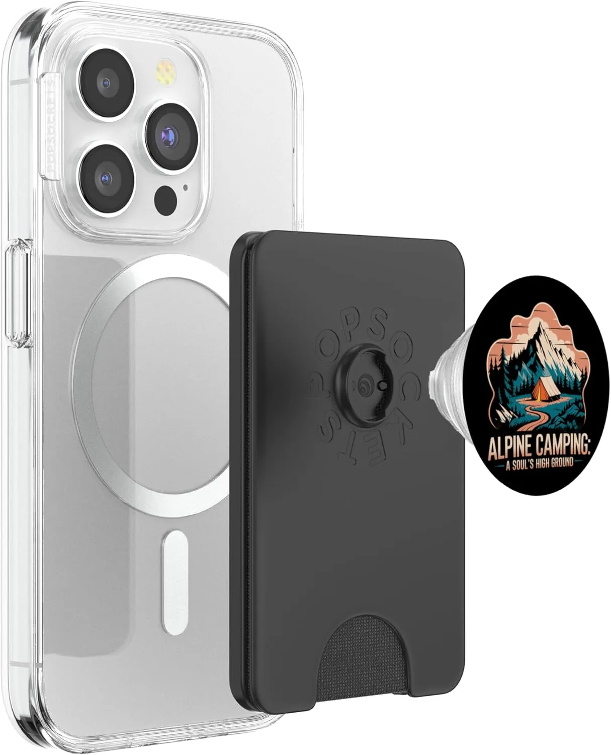 Alpine Camping A Soul’s High Ground Alpine Camping PopSockets PopWallet for MagSafe