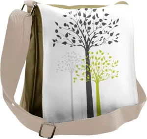 Ambesonne Apartment Messenger Bag, Mother Nature Trees, Unisex Cross-body