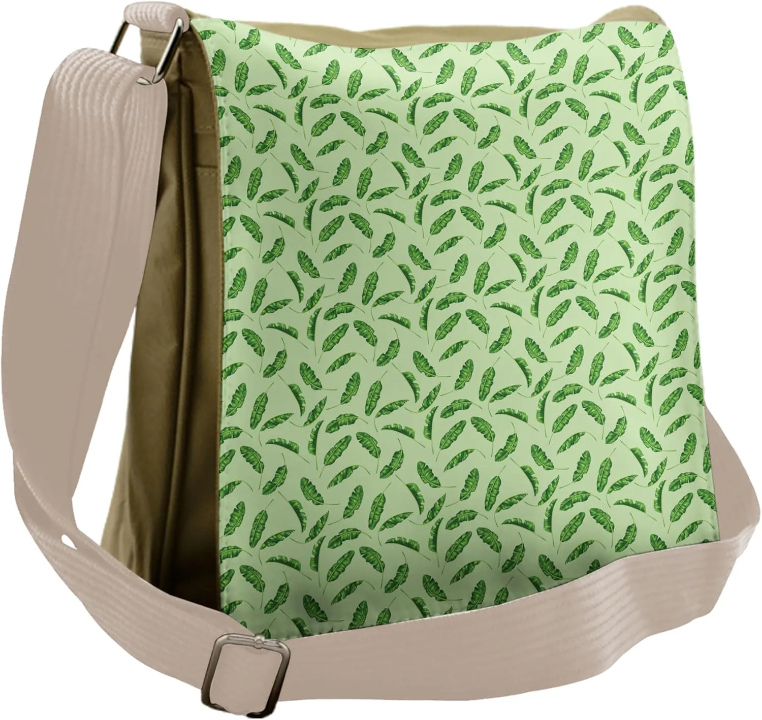 Ambesonne Banana Leaf Messenger Bag, Ecology Botany, Unisex Cross-body