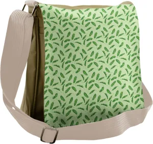 Ambesonne Banana Leaf Messenger Bag, Ecology Botany, Unisex Cross-body