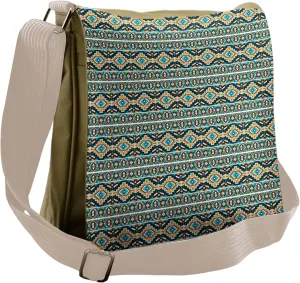 Ambesonne Ethnic Messenger Bag, Indigenous Motifs, Unisex Cross-body