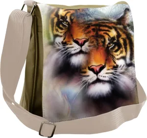 Ambesonne Mandala Messenger Bag, Wildlife Savannah Animals, Unisex Cross-body