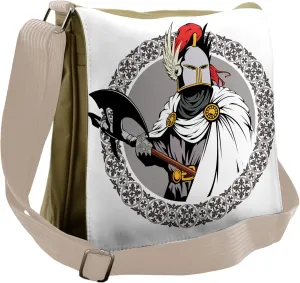 Ambesonne Medieval Messenger Bag, Knight Heroic Armour, Unisex Cross-body