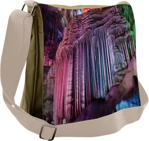 Ambesonne Nature Messenger Bag, Chinese Karst, Unisex Cross-body