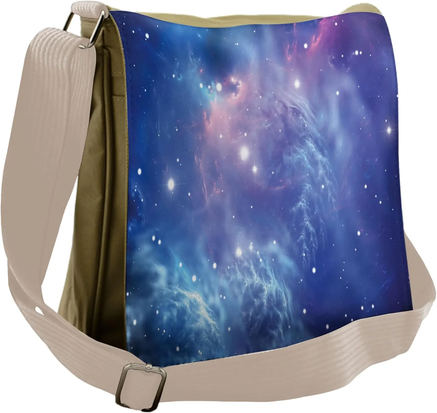 Ambesonne Nebula Messenger Bag, Star Clusters in Space, Unisex Cross-body
