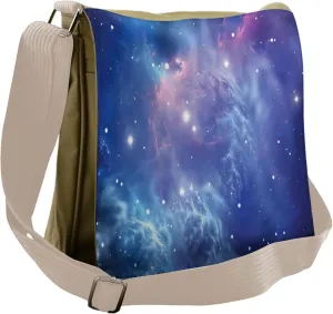 Ambesonne Nebula Messenger Bag, Star Clusters in Space, Unisex Cross-body