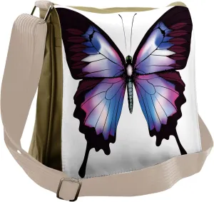 Ambesonne Swallowtail Messenger Bag, Vivid Insect, Unisex Cross-body
