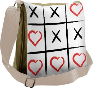 Ambesonne Xo Messenger Bag, Humor Love Hobby, Unisex Cross-body