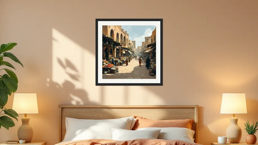 Ancient Gaza Market Impression Wall Art Poster