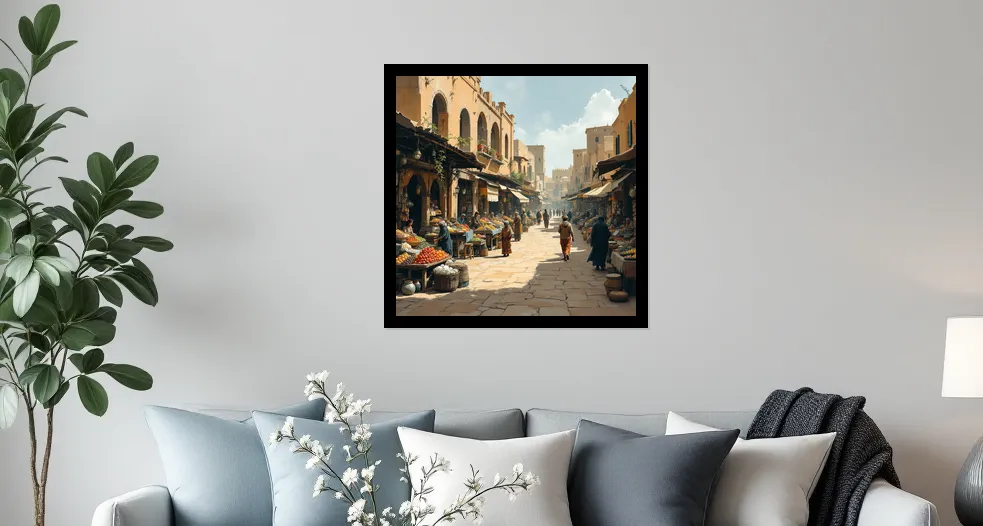 Ancient Gaza Market Impression Wall Art Poster
