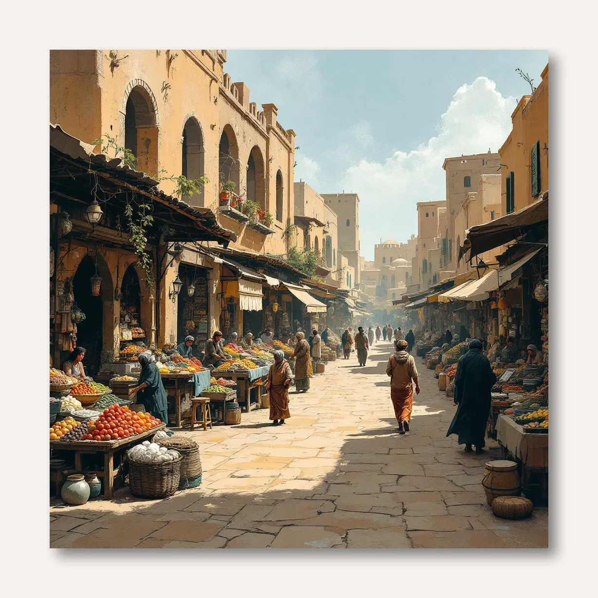 Ancient Gaza Market Impression Wall Art Poster