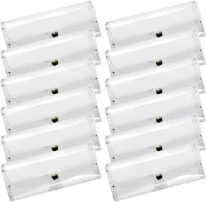 Angoily Transparent Eyeglasses Case 12pcs Sunglasses Clear Bag Buckle Portable Anti-scratch Eyeglass Box Lightweight Eyewear Sleeve Box for Travel