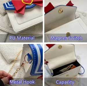 Anime Cosplay Crossbody Messenger Bag Sailor Girl Small Shoulder Bag for Phone Wallet Purse Satchel Tote for Girls Women