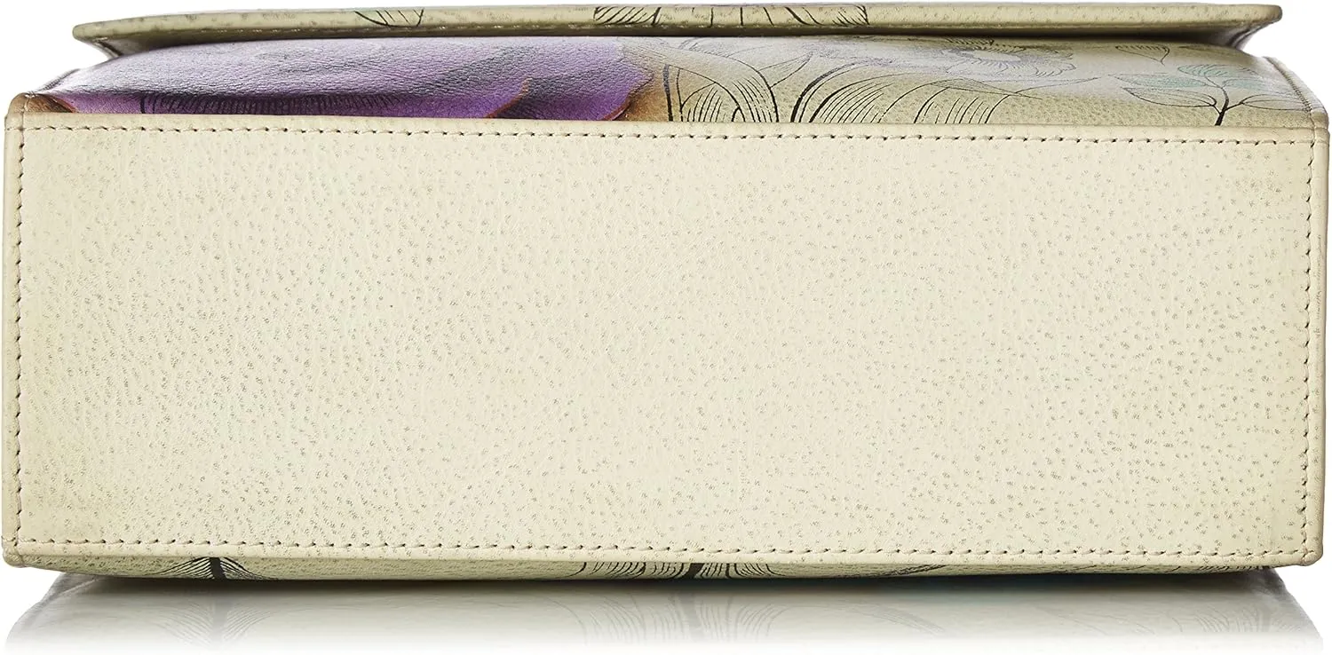 Anna by Anuschka Hand Painted Leather Women's Flap Crossbody Organizer