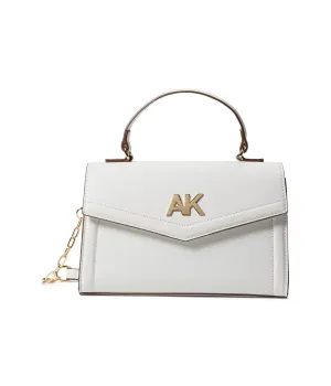 Anne Klein Flap Top Handle Satchel Anne White One Size