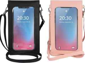 Ansxiy Cell Phone Purse Crossbody for Women, Adjustable Touchscreen Phone Wallet Bag,Waterproof Small Messenger Shoulder Bag for Phone