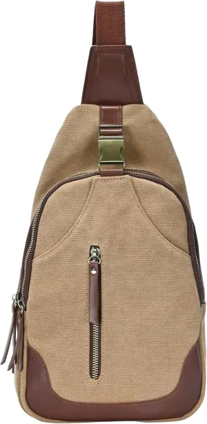 Antik Kraft Women's Samara Sling, Crossbody Sling Bag for Women, Durable Canvas with Vegan Leather Trim Chest Bag