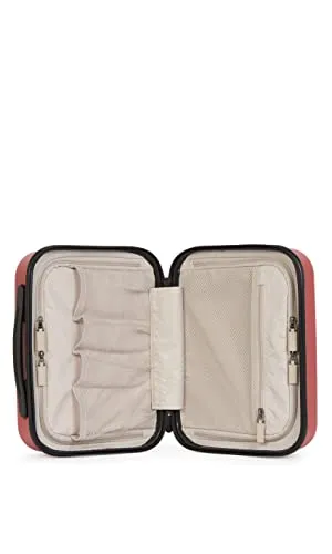 ANTLER - Vanity case - Clifton Luggage - Suitcase in Poppy - Toiletry Bag Secure - Suitcase With Two-way Zip Opening Branded Zip, Internal zip and Mesh Pockets - Luggage With Black Hardware Adjustable
