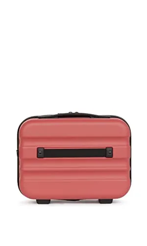 ANTLER - Vanity case - Clifton Luggage - Suitcase in Poppy - Toiletry Bag Secure - Suitcase With Two-way Zip Opening Branded Zip, Internal zip and Mesh Pockets - Luggage With Black Hardware Adjustable