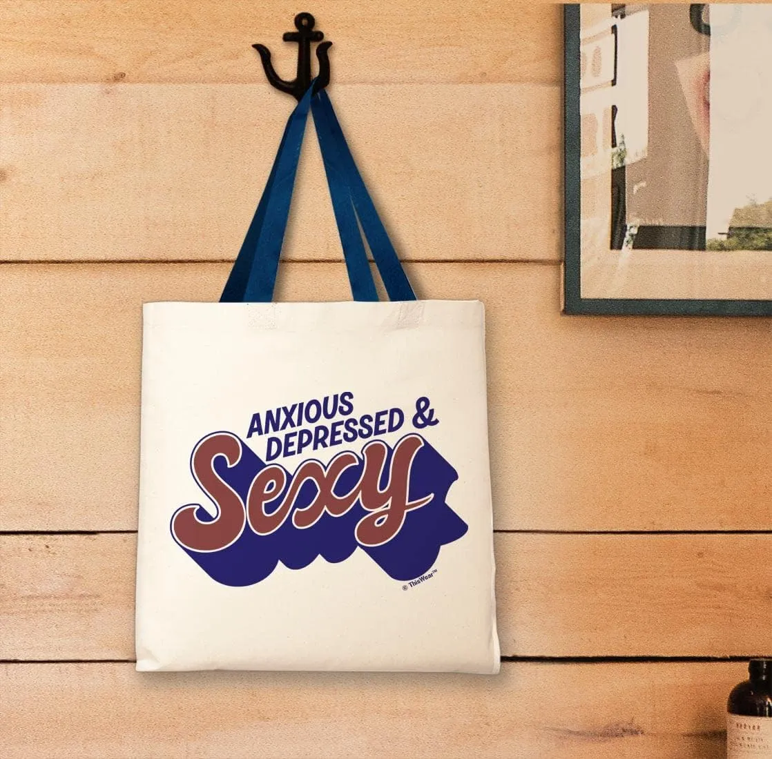 Anxious Depressed & Sexy Canvas Tote Bag