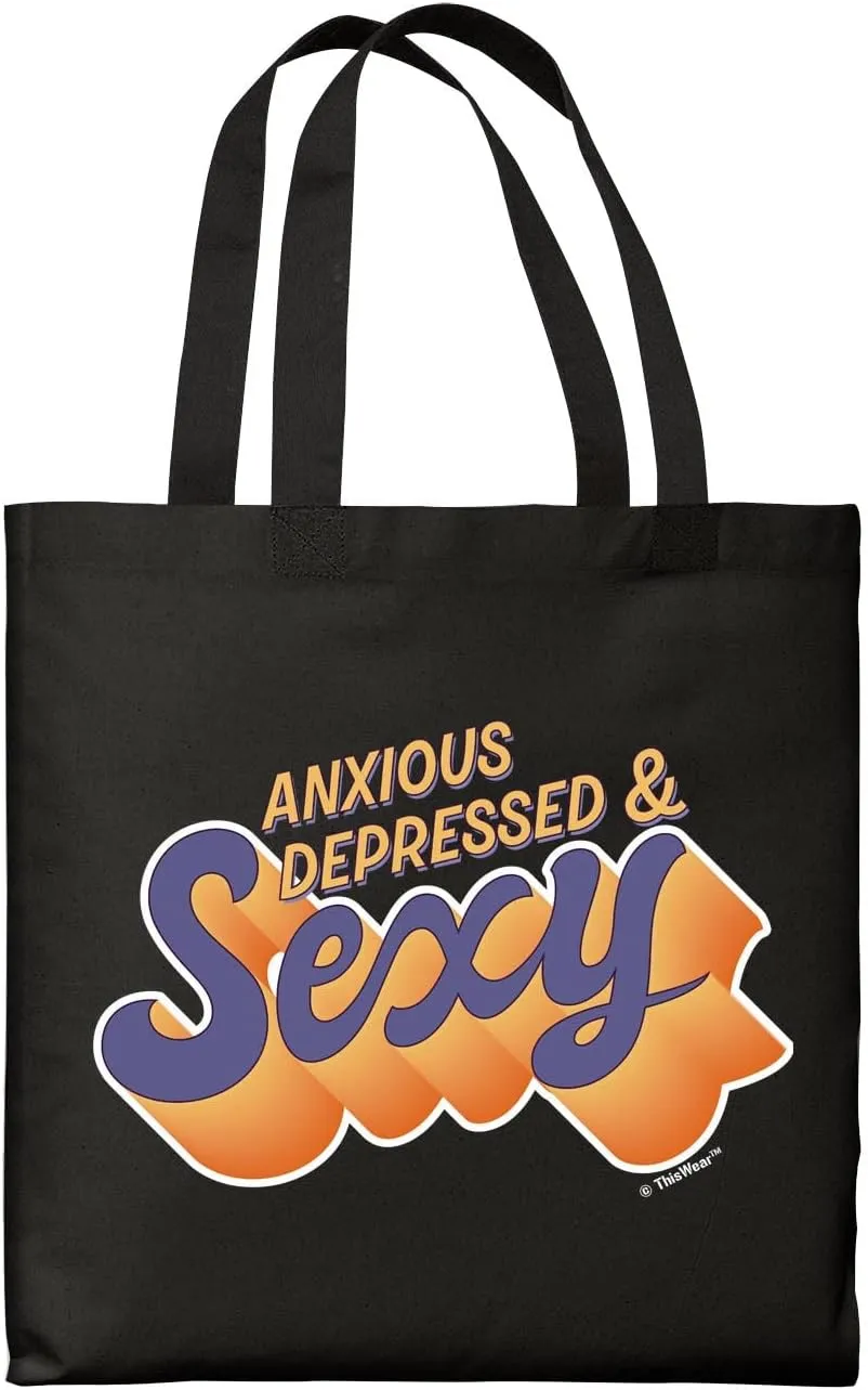 Anxious Depressed & Sexy Canvas Tote Bag