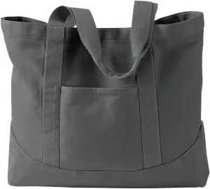Authentic Pigment-Dyed Large Canvas Tote, SMOKE, One Size