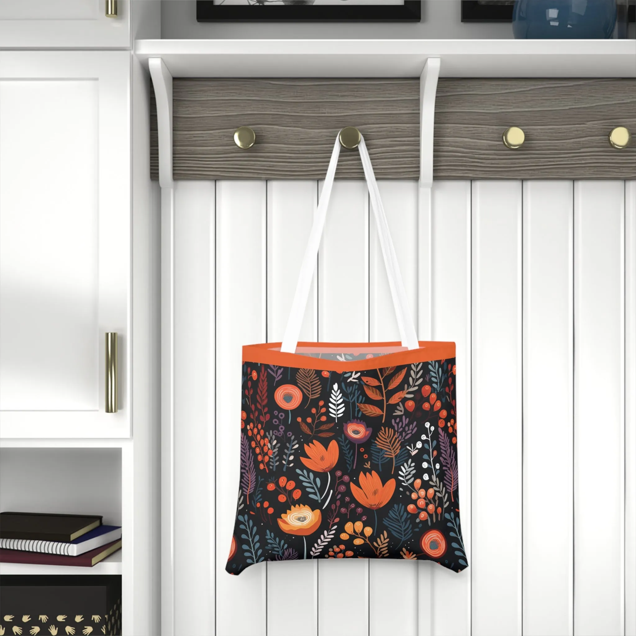 Autumn Bloom Shoulder Tote Bag - Colorful Everyday Accessory