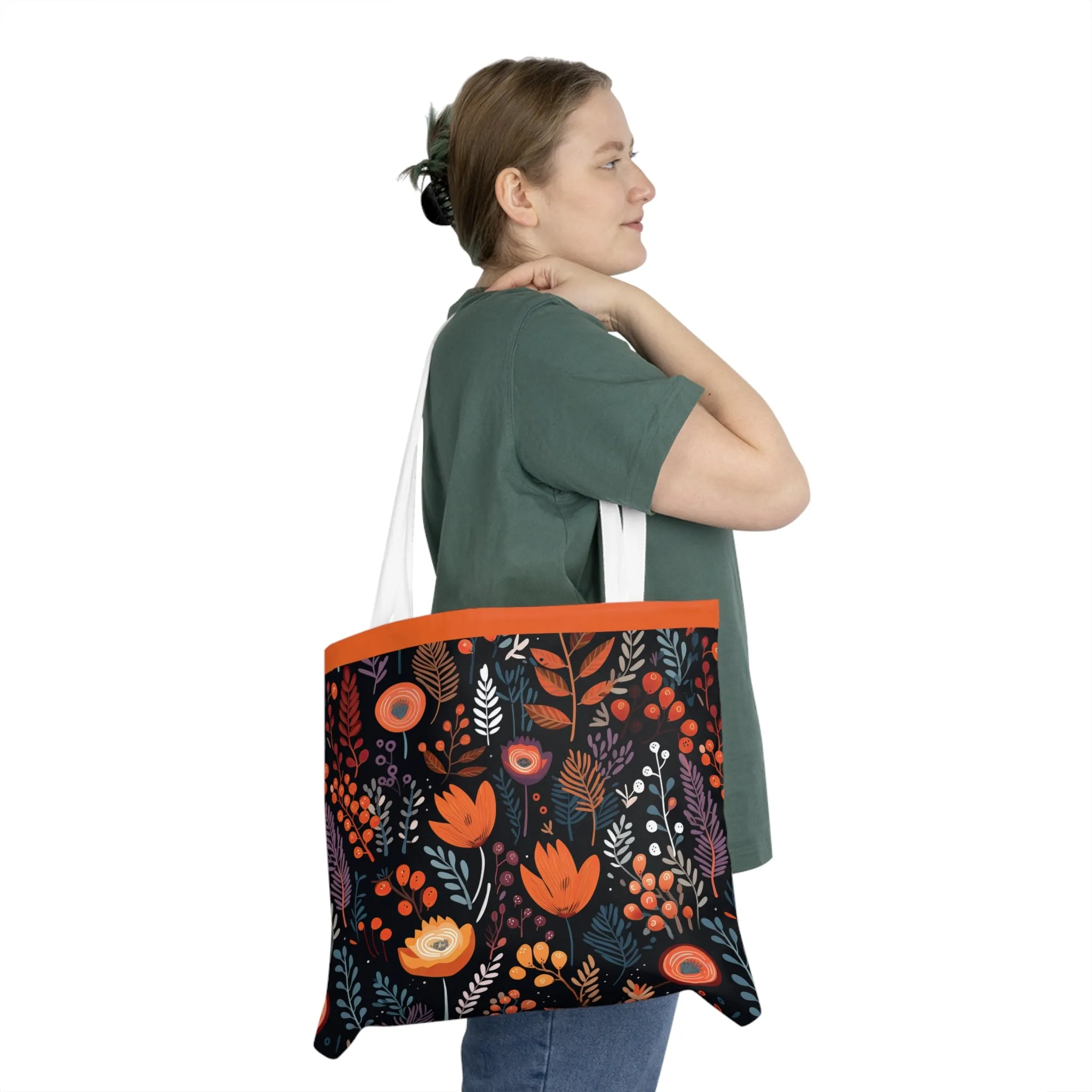Autumn Bloom Shoulder Tote Bag - Colorful Everyday Accessory