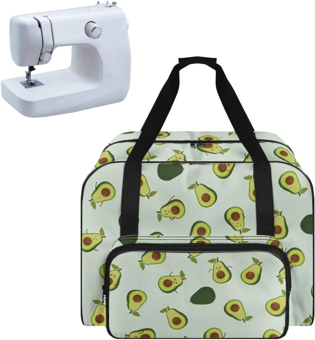 Avocado Fashion Sewing Machine Bag, Portable Tote Bag Compatible with Most Sewing Machines，Extra Sewing Accessories
