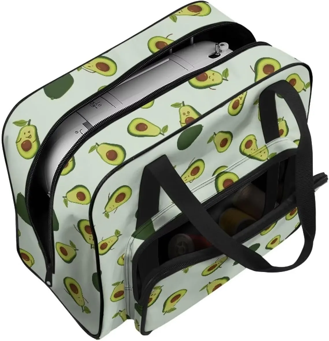 Avocado Fashion Sewing Machine Bag, Portable Tote Bag Compatible with Most Sewing Machines，Extra Sewing Accessories