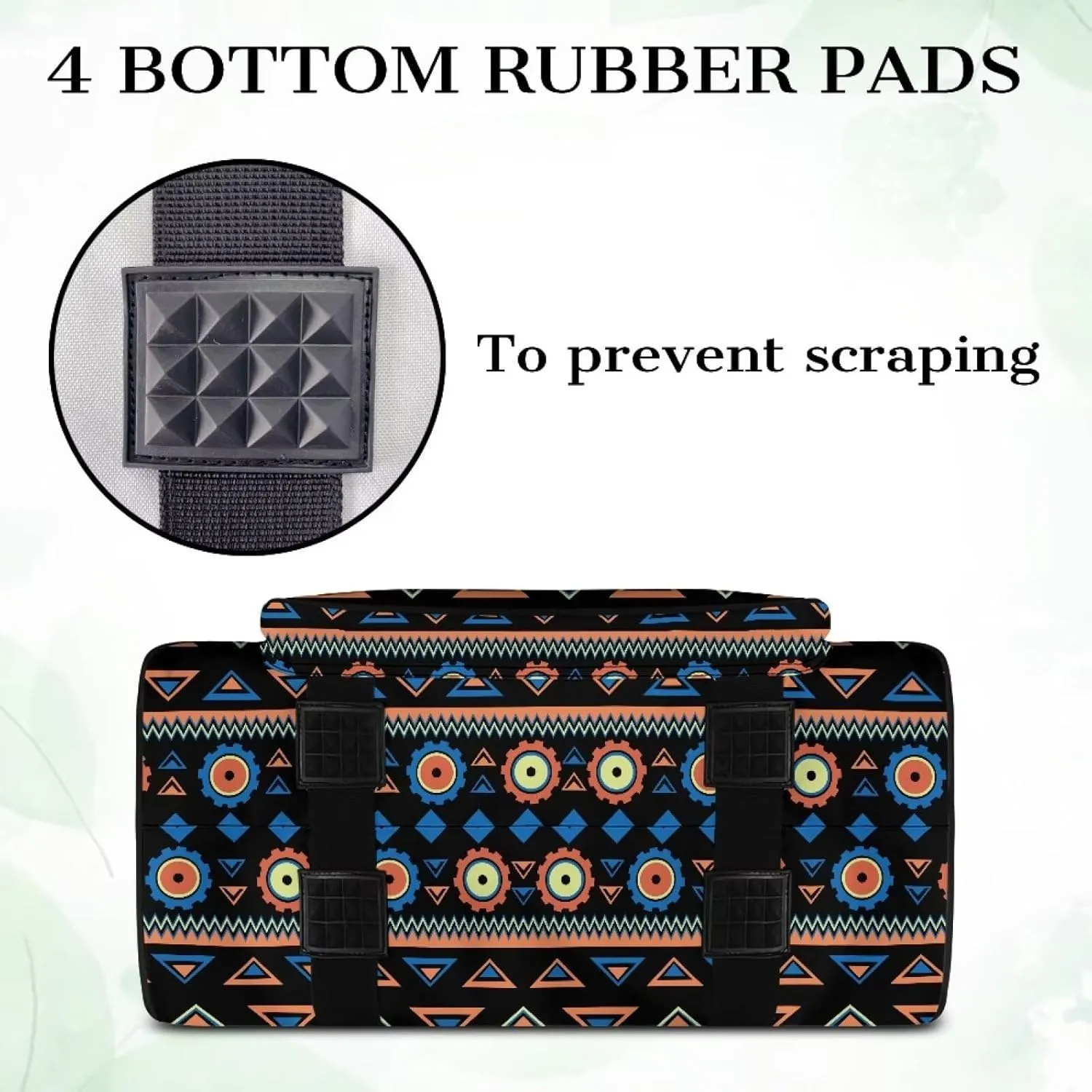 Aztec Dog Paws Knitting Bag Yarn Bag Crochet Bag Sewing Accessories Organizer Yarn Tote Organizer for Projects, Yarn Balls, Crochet Hooks, Knitting Needles, Stitch Holders