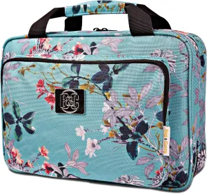 Bag&Carry Large Travel Hanging Toiletry Bag For Women - Folding Bathroom Toiletry Cosmetic Organizer - XL Hanging Travel Bag For Full Size Toiletries (teal)