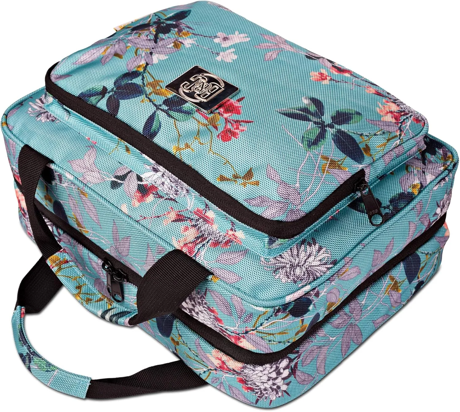Bag&Carry Large Travel Hanging Toiletry Bag For Women - Folding Bathroom Toiletry Cosmetic Organizer - XL Hanging Travel Bag For Full Size Toiletries (teal)