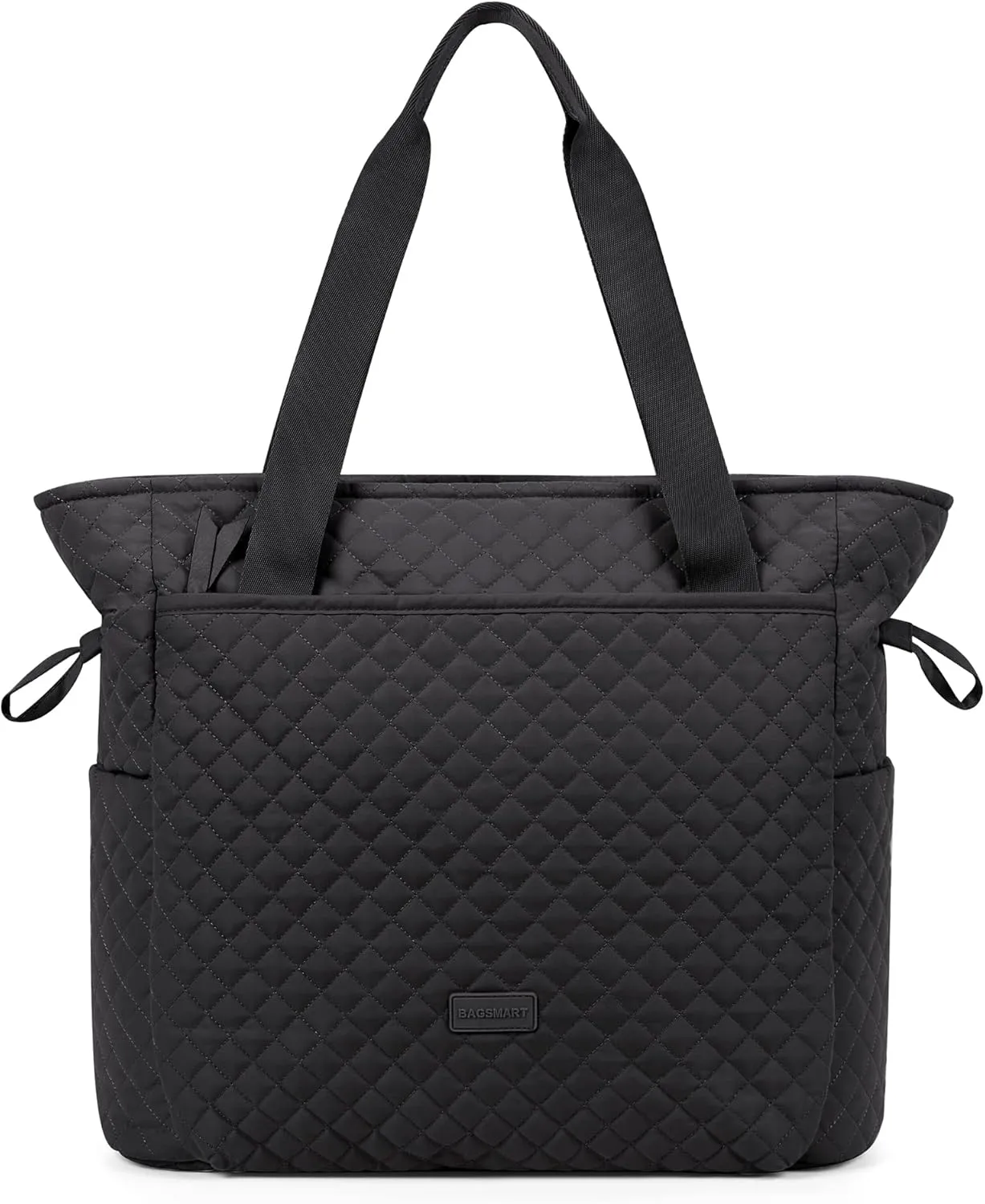 BAGSMART 25L Quilted Tote Bag Large Shoulder Bag with Top Handle for Women, Machine Washable Work Travel Handbag