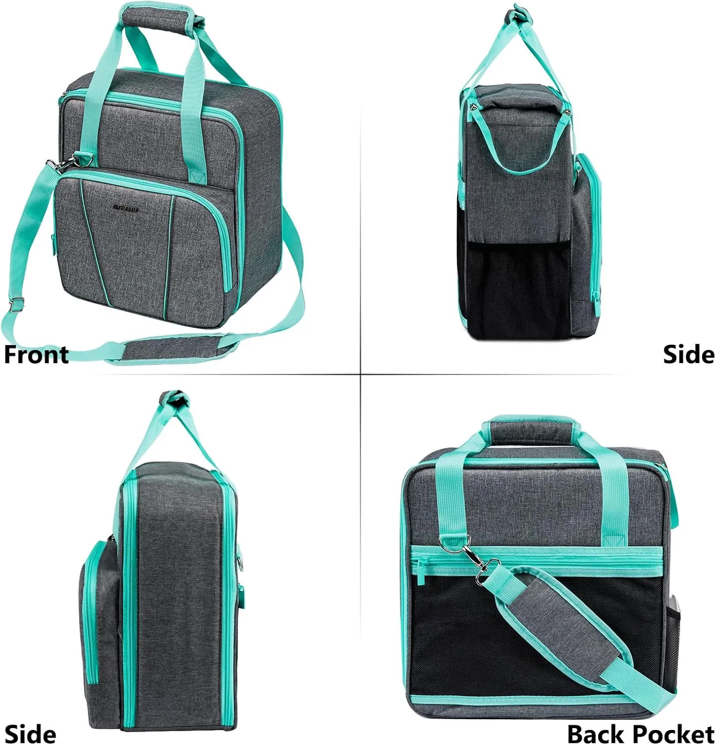 BAGSPRITE Coffee Maker Travel Bag Compatible with Keurig K-Express Coffee Maker, K-Iced Single Serve Coffee Brewer Carrying Case with Multiple Pockets for K-Cup Pods, Storage Bag With Shoulder Strap